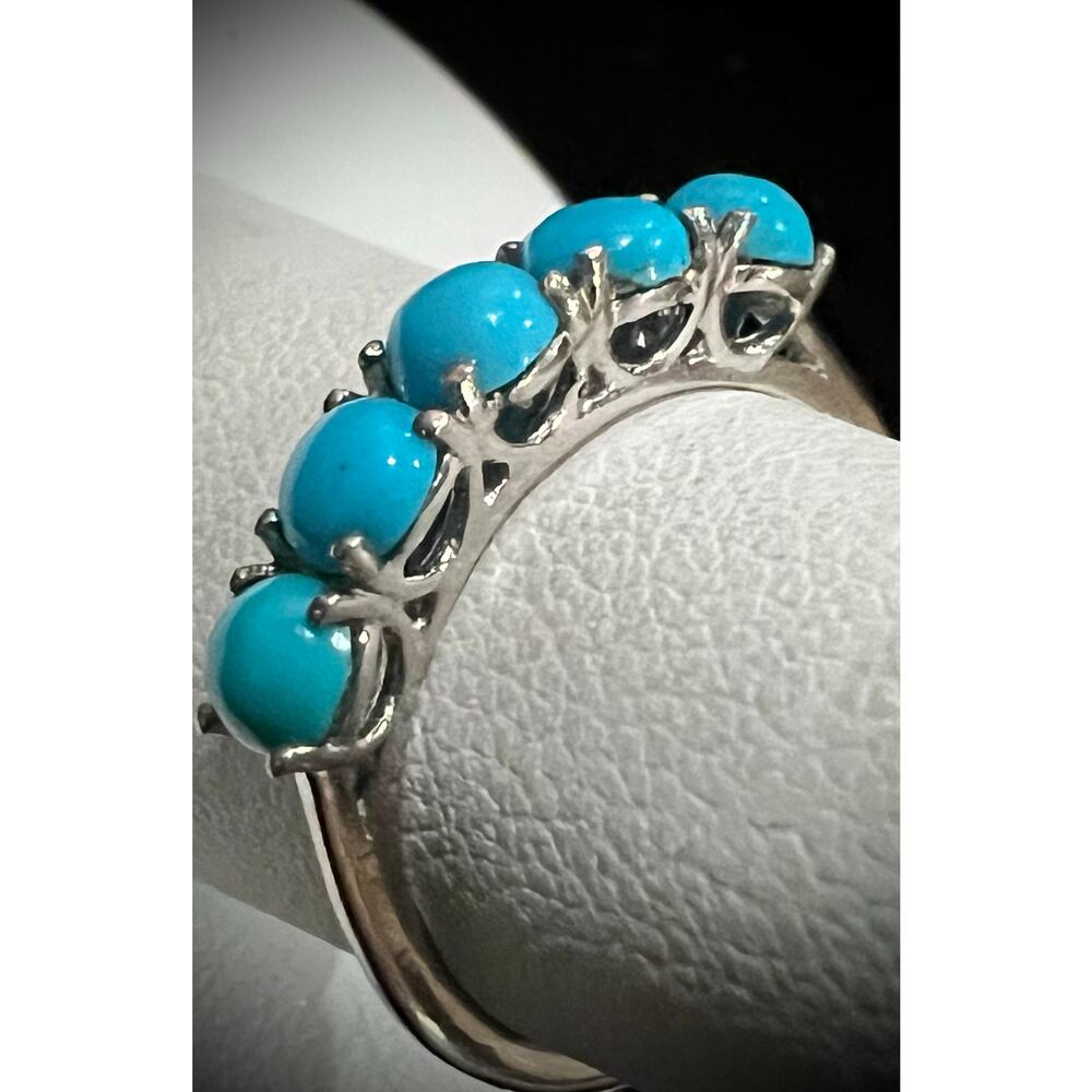 Sleeping Beauty Turquoise 5 Stone Band - Picture 6 of 6